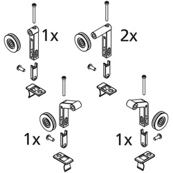 Kermi EBCC018 Set Rollen Farbe: silber hochglanz 2534754
