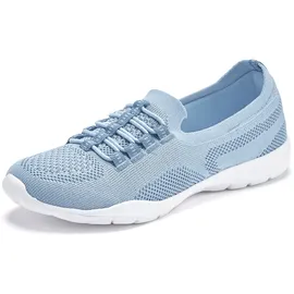 LASCANA "Slipper, Halbschuh, leichtes Meshmaterial", Damen, Gr. 39, blau (hellblau), Obermaterial: 100% Textilmaterial. Decksohle: 100% Textilmaterial. Futter: 100% Textilmaterial.