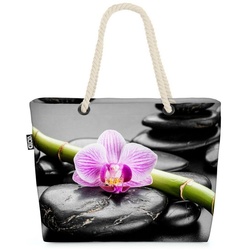 VOID Strandtasche (1-tlg), Zen Steine Orchideen Spa Zen Steine Orchideen Spa Wellness Orchideen bunt