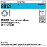 SCHNORR Sperrzahnscheibe R 88121 beidseitig gezahnt VS 16 x 24 x 2 A 2 250 Stück