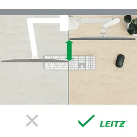 Leitz Ergo Platzsparender Dual Monitorarm Grau