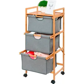 Wenko Haushaltswagen Bahari mit 3 Körben Bambus