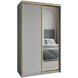masseno Schwebetürenschrank TAVI 120 x 205 x 60 cm Grau