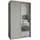 masseno Schwebetürenschrank TAVI 120 x 205 x 60 cm Grau
