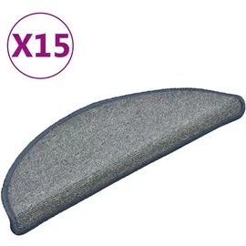 vidaXL Stufenmatte 56 x 17 cm Hellgrau/Blau