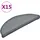vidaXL Stufenmatte 56 x 17 cm Hellgrau/Blau