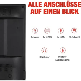 Telefunken 32 Zoll Fernseher XH32P900S LED TV HD-Ready mit 80cm Bildschirmdiagonale und Triple-Tuner