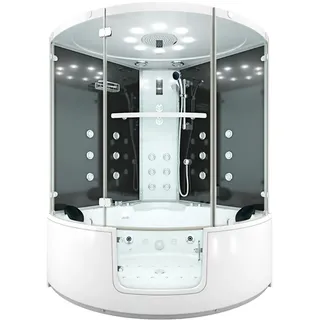 AcquaVapore Whirlpool Duschkabine Wanne Sauna Dusche K60-SW-TH-SC 140x140cm akti