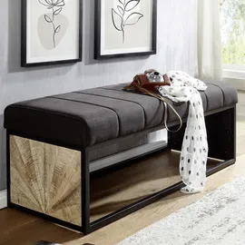 Wohnling Sitzbank 105 x 40 x 40 cm schwarz / schwarz