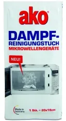 ako® Dampfreinigungstuch für Mikrowellen 2822.01 , 1 Packung = 3 Stück