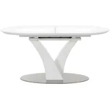 vente-unique TALARA 6-8 Sitzplätze ausziehbar 76 x 75 x 90 cm weiß