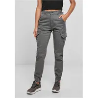 URBAN CLASSICS Ladies High Waist Cargo Pants in grau Größe 29