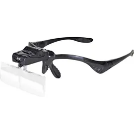 Rona 450989 450989 Kopflupe mit LED-Beleuchtung, mit Clip, mit Beleuchtung Vergrößerungsfaktor: 1 x, 1.5 x, 2 x, 2.5 x, 3.5 x