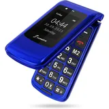 Klapphandy Senioren Ohne Vertrag Große Tasten Dual SIM SOS Notruftaste FM Radio