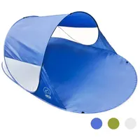 Goods+Gadgets CANYON CRUISE Strandmuschel Pop Up Strand-Zelt Windschutz am Strand Wurfzelt Blitzschnell Selbstaufbauendes Sonnensegel Outdoor Zelt Automatik Muschel mit UV-Sonnenschutz (Blau)