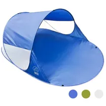 Goods+Gadgets CANYON CRUISE Strandmuschel Pop Up Strand-Zelt Windschutz am Strand Wurfzelt Blitzschnell Selbstaufbauendes Sonnensegel Outdoor Zelt Automatik Muschel mit UV-Sonnenschutz (Blau)