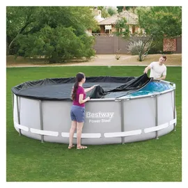 BESTWAY Flowclear Pool-Abdeckplane grau 427 cm