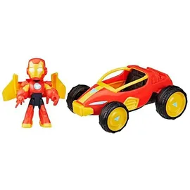 Hasbro Iron Flitzer Action-Figur & Fahrzeug, 2-in-1 Spielset mit Sammelfigur und Spielzeugauto