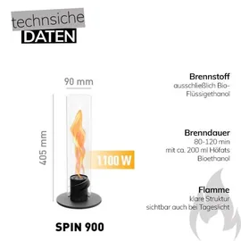 höfats SPIN 900 Tischfeuer schwarz