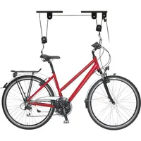 Relaxdays Fahrradlift Set, mit Seilzug, universal Fahrradhalterung, schwarz