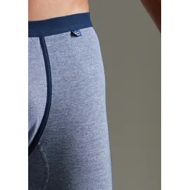 CLIPPER Lange Unterhose modische Optik Jeans meliert 8 2er Pack
