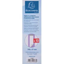 Exacompta Rückenetiketten 5388E Weiß 80 x 180 mm 10 Blatt