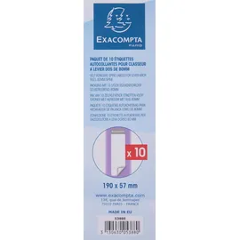 Exacompta Rückenetiketten 5388E Weiß 80 x 180 mm 10 Blatt