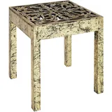 Beliani Beistelltisch Gold Schwarz Quadratisch 40 x 40 cm