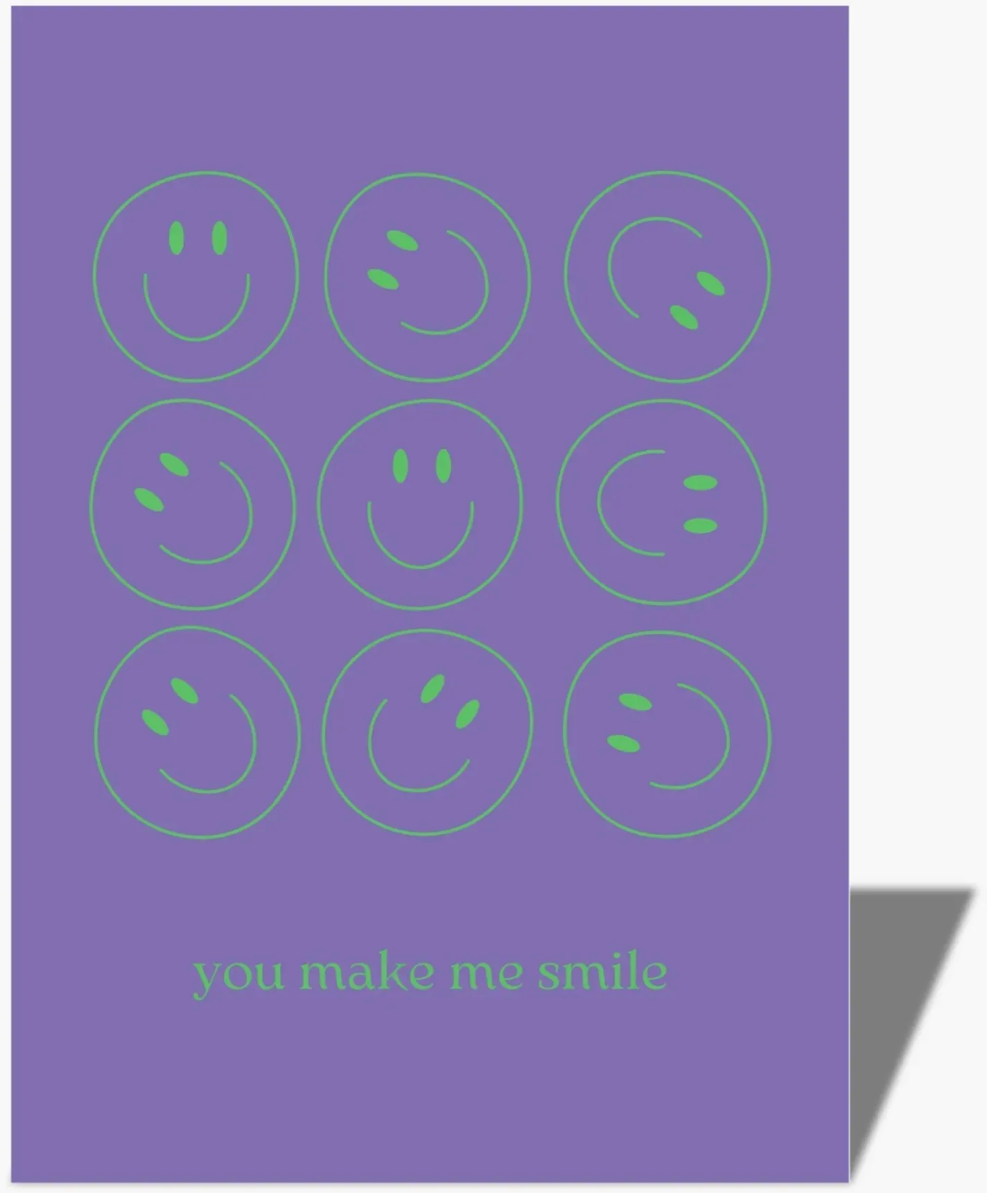 Postkarte  You Make Me Smile DIN A6