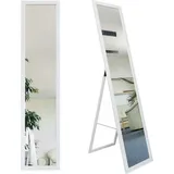 Stand-Ankleidespiegel Weiß 155 x 35 cm Standspiegel Garderobe Standspiegel weiß Zeitloser eleganter MDF Rahmen - Weiß