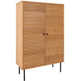 House Nordic Highboard KYOTO 80 x 130 cm Braun / Schwarz