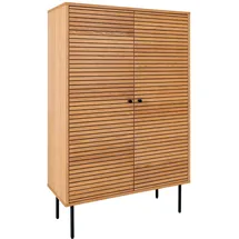 House Nordic Highboard KYOTO 80 x 130 cm Braun / Schwarz