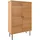House Nordic Highboard KYOTO 80 x 130 cm Braun / Schwarz