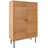House Nordic Highboard KYOTO 80 x 130 cm Braun / Schwarz