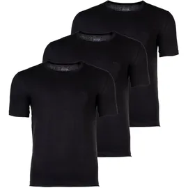 Boss T-Shirt RN 3P Classic - Schwarz Baumwolle unifarben, schwarz, NOS
