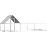vidaXL Hühnerstall 6x2x2 m Verzinkter Stahl