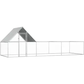 vidaXL Hühnerstall 6x2x2 m Verzinkter Stahl