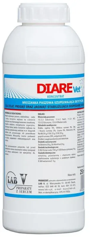 LAB-V Diare Vet - Diät-Ergänzungsfuttermittel für Tiere nach Verdauungsstörungen 2x1l (Rabatt für Stammkunden 3%)