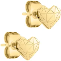 Liebeskind Berlin Ohrstecker Herz goldfarben Edelstahl