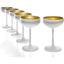 Stölzle Lausitz Elements Sektschale, Glas, Weiß, 6 Stück