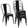 MCW Bistrostuhl MCW-A73 Metall schwarz 4er Set