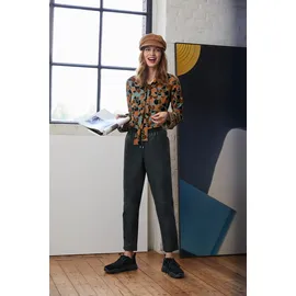 Heine Lederhose HEINE, Damen, Gr. 50, Normalgrößen, schwarz, 100% Lammnappaleder, Bund:30% Polyester, 5% Elasthan, 65% Viskose, unifarben, 7/8-Länge, Hosen