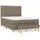 vidaXL Boxspringbett mit Matratze Taupe 140x200 cm Stoff