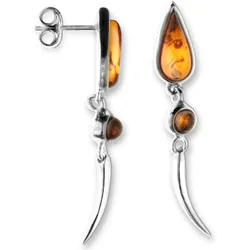 Paar Ohrstecker OSTSEE-SCHMUCK "Ostsee-Schmuck Ohrhänger Luise Ohrhänger Luise", weiß, Ohrringe, Damen, 41 x 7mm, Silber 925 (Sterlingsilber)