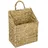 HMF Hängekorb geflochten aus Wasserhyazinthe Zeitungskorb zum Aufhängen 30 x 17,5 x 38 cm beige