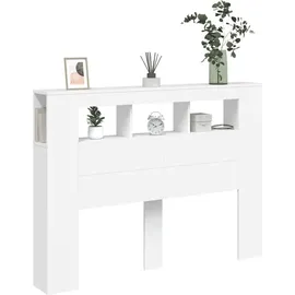 vidaXL LED-Kopfteil Weiß 140x18,5x103,5 cm Holzwerkstoff - Weiß