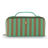 Pip Studio Cyrille Cosmetic Bag Medium Stripe Green 23.5x11x5x22cm