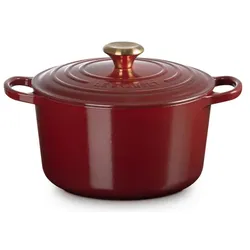 Le Creuset Hoher Bräter Signature rund 24 cm Garnet