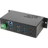 Exsys EX-1197HMS USB 3.0 Metall HUB