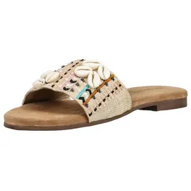 LAZAMANI Lazamani Pantoletten Leder/Textil Pantolette weiß 40 EU